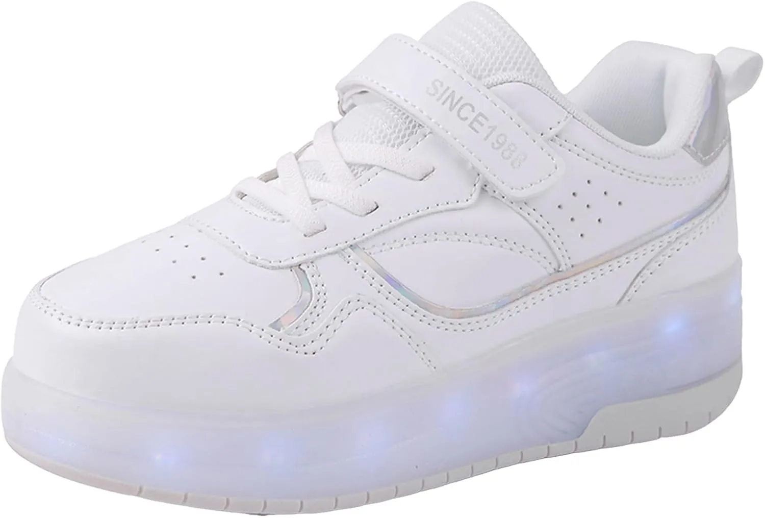 IWIHMIV Roller Shoes with Wheels for Boys Girls LED Light Up Rechargeable Sport Sneaker for Boys Skates Boys Sneakers for Girls