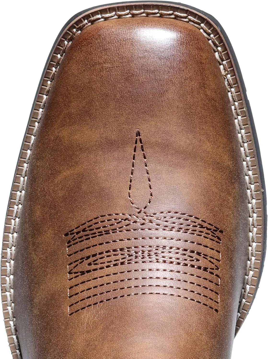 IXU Cowboy Boots For Men Square Toe Ankle Boots Western Chelsea Boot Casual Dress Slip On Men Shoes