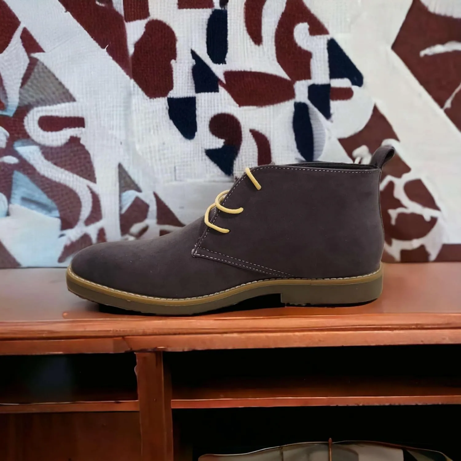 Jazamé Men's B-2963 Chuck Nubuck Suede Pull-On Round Toe Chelsea Boots