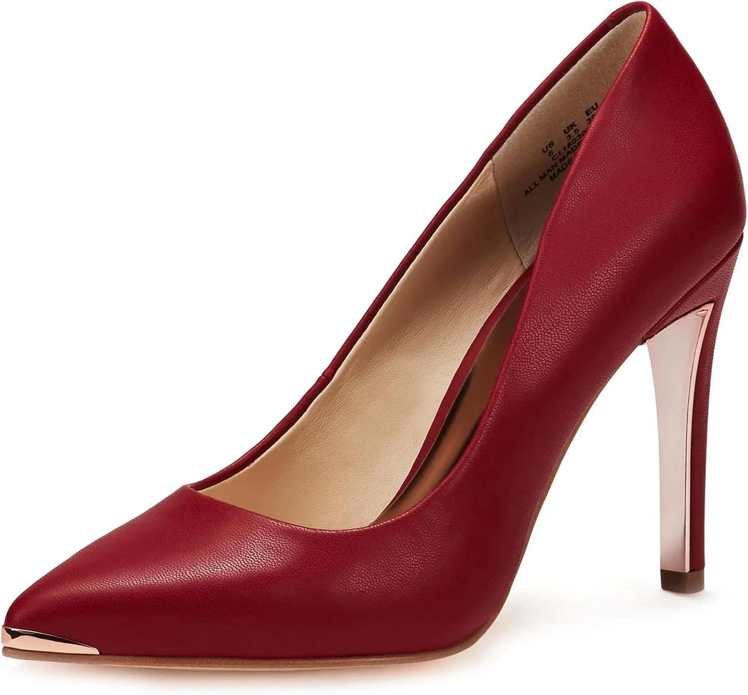 JENN ARDOR Womens Heels 4 Inch High Heels for Women Stiletto Pumps Closed Pointed Toe Office Lady Wedding Party Elegant Dress Heeded Shoes