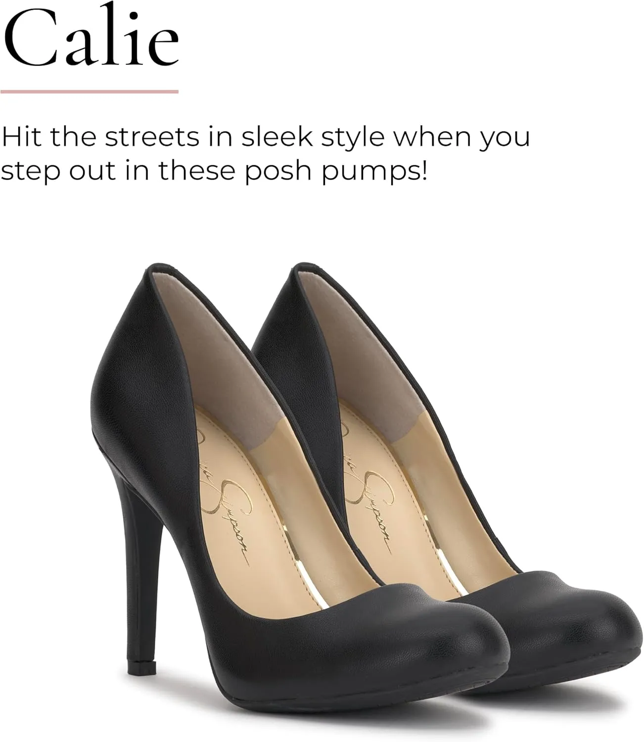 Jessica Simpson Women's Calie Round Toe Classic Heels Pumps Shoes