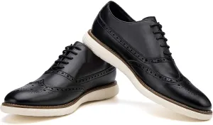 JITAI Men's Oxford Shoes,Dress Shoes Lace-up Wingtip Brogue Shoe Mens Lightweight Fashion Shoes.