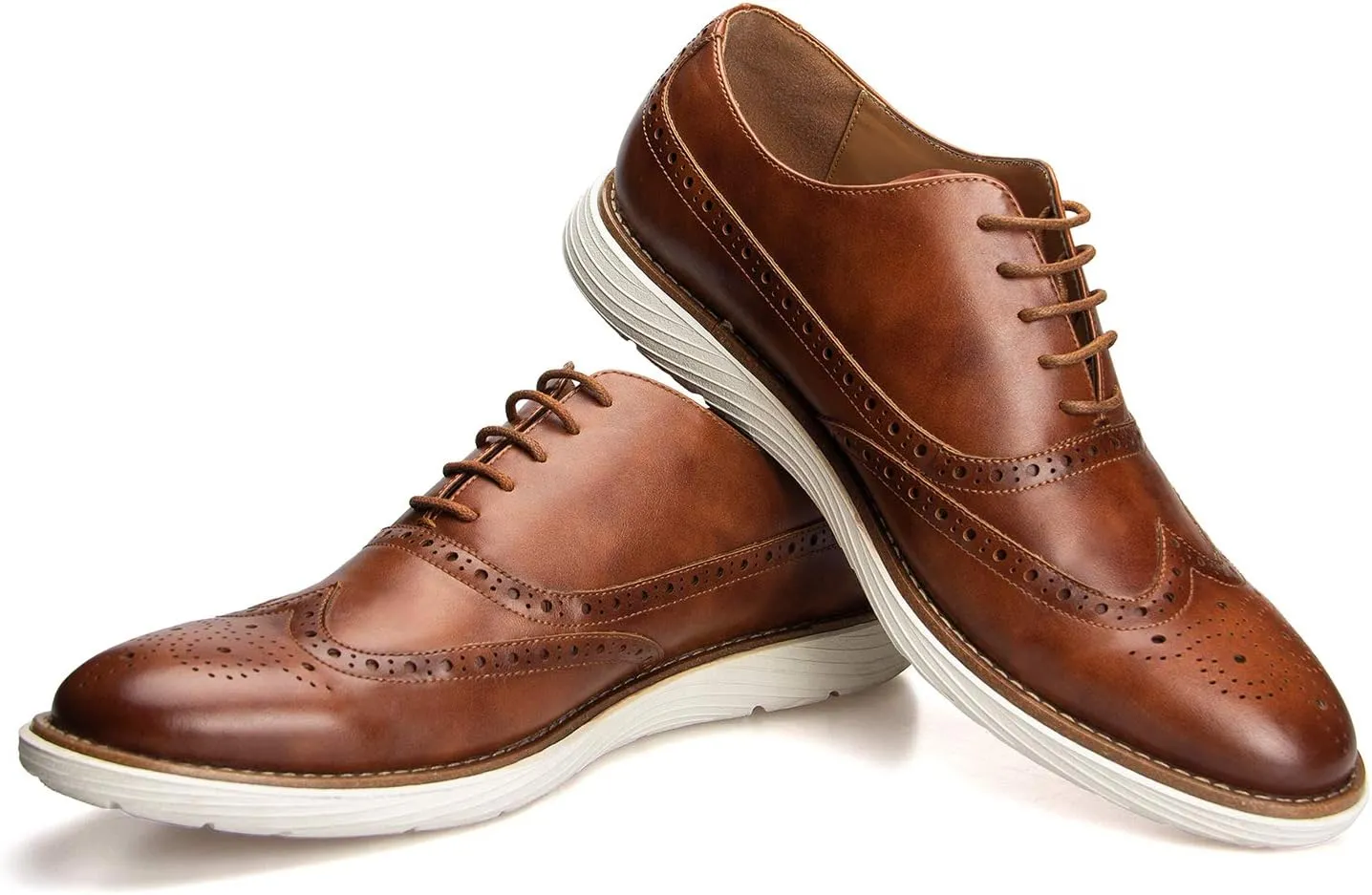 JITAI Men's Oxford Shoes,Dress Shoes Lace-up Wingtip Brogue Shoe Mens Lightweight Fashion Shoes.