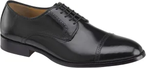 Johnston & Murphy Bradford Dress Cap Toe Oxford Black Brush-Off 12 3E