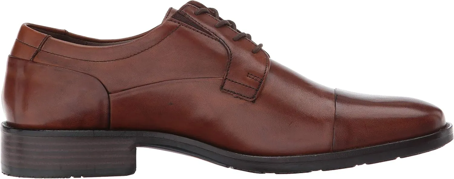 Johnston & Murphy® Lancaster Dress Cap Toe Oxford Work Shoes – Leather Construction – Instep Goring
