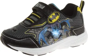 Josmo Boys Batman and The Flash Shoes - Toddler Kids Sneaker Character Superhero Comics Slip on Laceless Runner Lightweight Breathable Sneakers Light up Tennis (Size 6-12 Toddler/Little Kid)