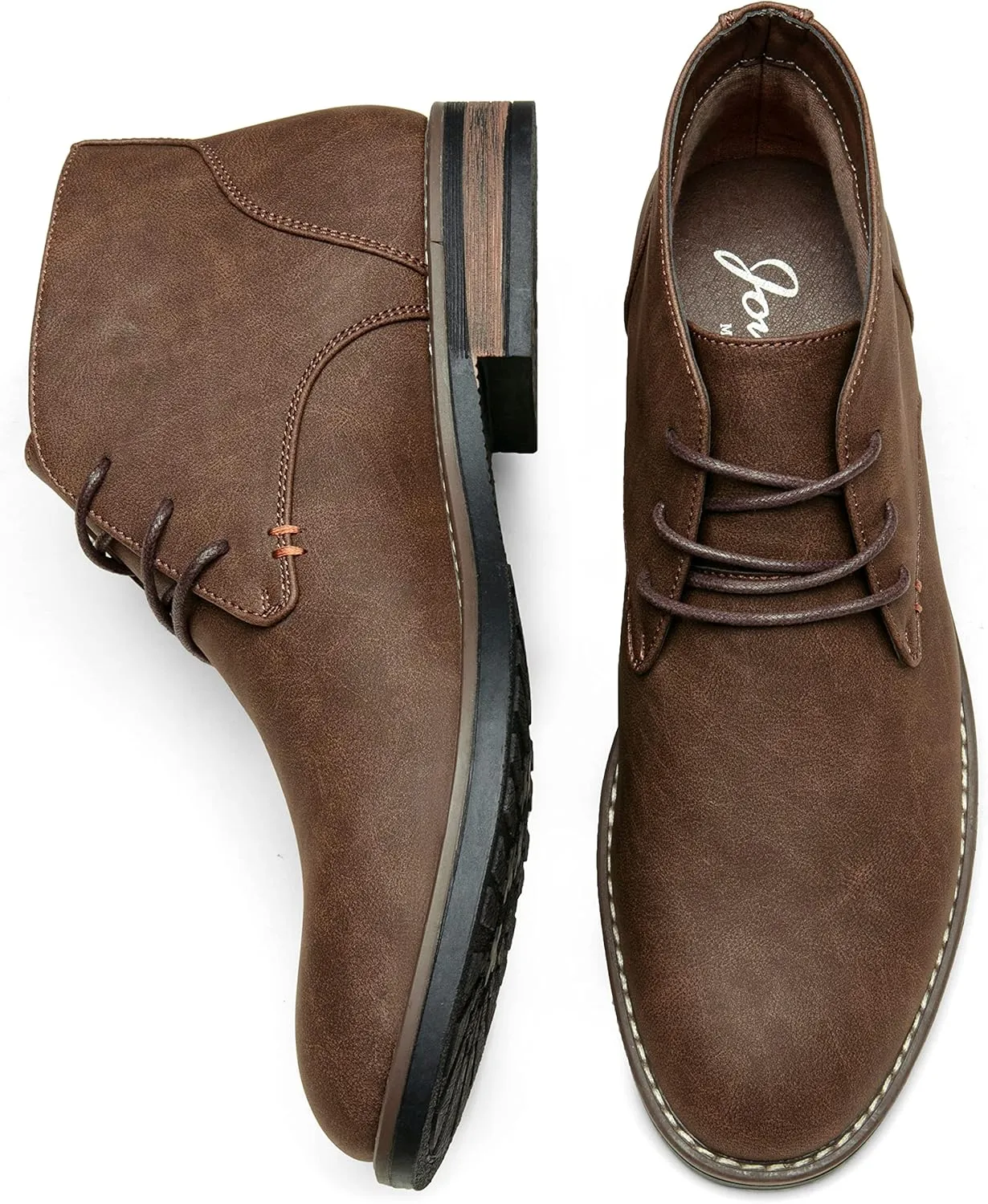 Jousen Men's Chukka Boots Lace Up Desert Ankle Boots Classic Causal Dress Boots for Men