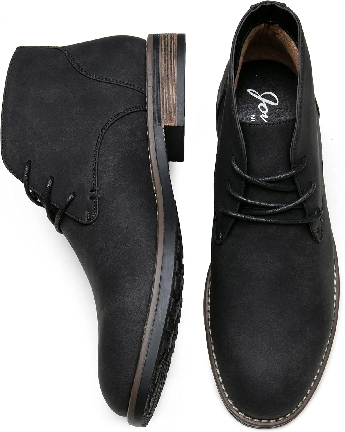 Jousen Men's Chukka Boots Lace Up Desert Ankle Boots Classic Causal Dress Boots for Men