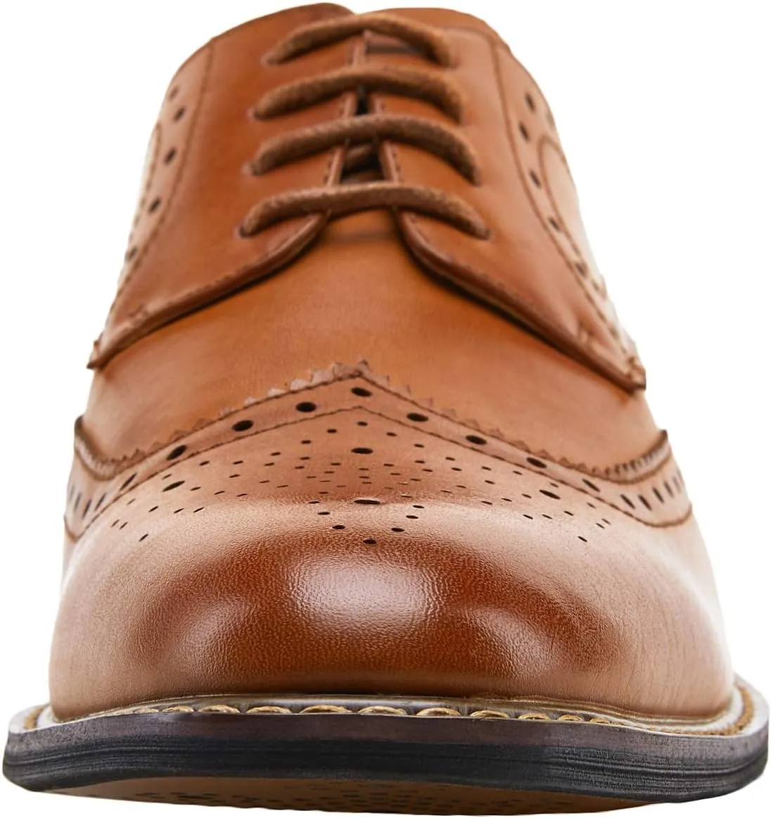 Jousen Men's Dress Cap Toe Wingtip Brogue Oxford Formal Shoes for Business and Derby Occasions