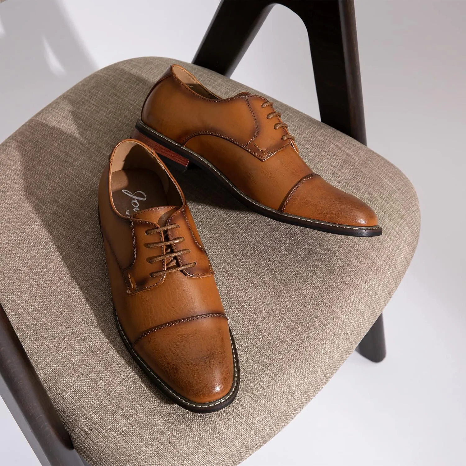 Jousen Men's Dress Shoes Classic Oxfords Formal Business Shoes Modern Derby Oxford