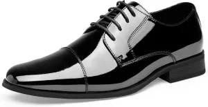 Jousen Mens Dress Shoes Tuxedo Patent Oxford Classic Comfortable Dress Shoes for Men