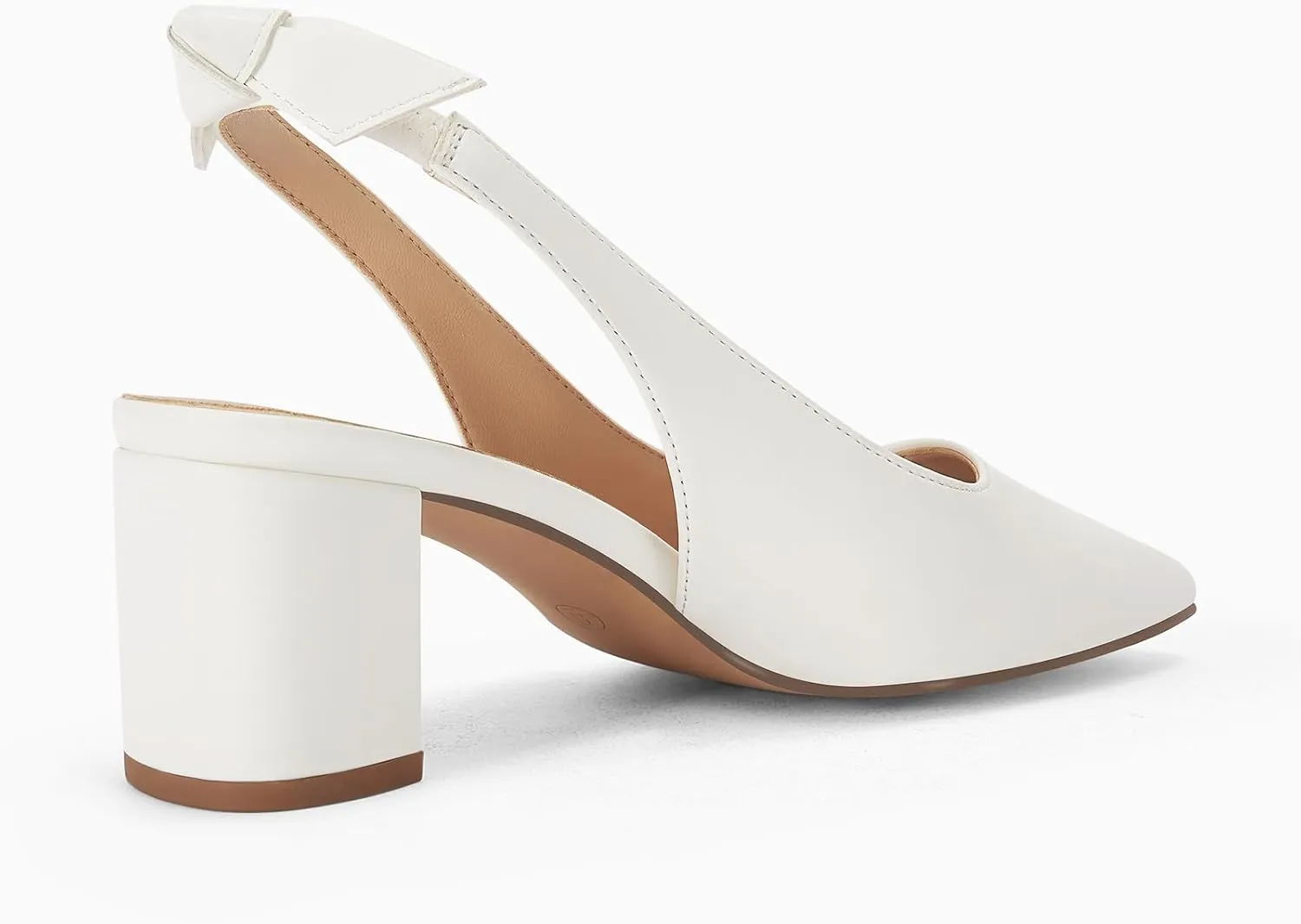 Juliet Holy Womens Pumps Pointed Toe Slip on Slingback Cute Bowknot Classic Chunky Block Heels