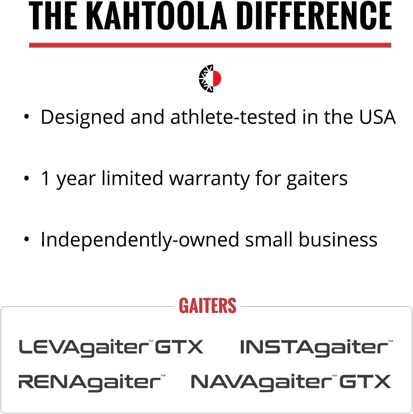 Kahtoola NAVAgaiter Tall GTX Gaiters I Waterproof Gore-TEX Boot Protection for Mountaineering, Hunting, Off-Trail Hiking in Mud, Snow & Ice
