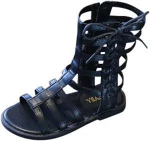 Kid Shoe 1 Sandals Summer Shoes Princess Girls Open Toe Zip Toddler Kids Baby Roman Infant Baby Shoes Led Shoes