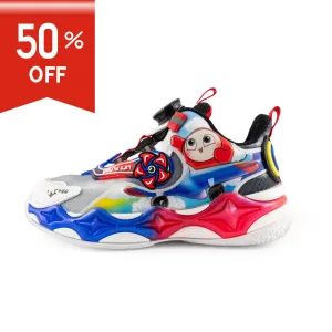 Kids' LED Sneakers with Rotating Buckle and Flywheel – H601 Red