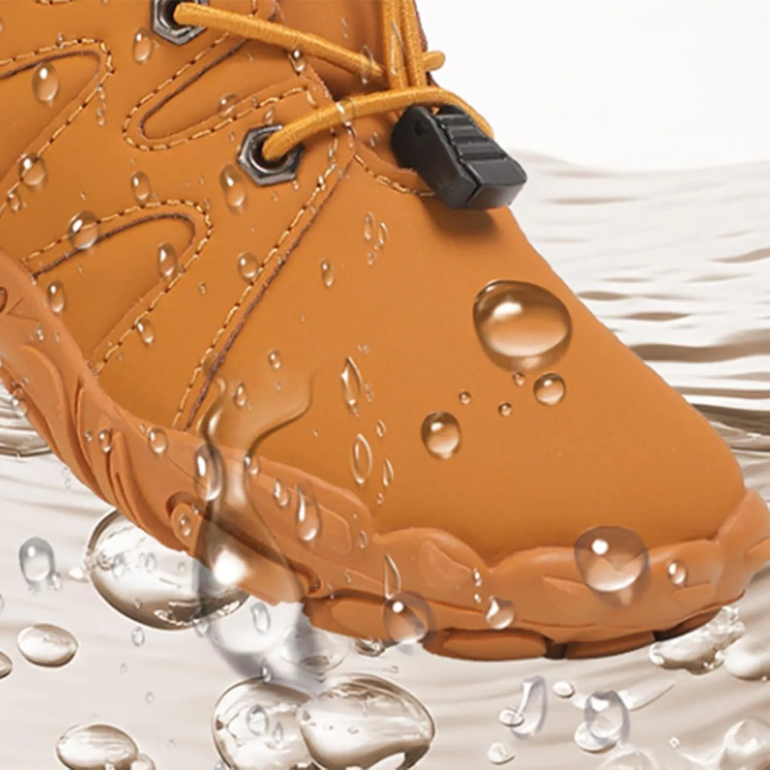 Kids Water Proof Barefoot Shoes for Boys Girls Fall Winter Warm 𝐐uick 𝗗ry Shoe Toddler Slip on Wide Toe Box Hiking