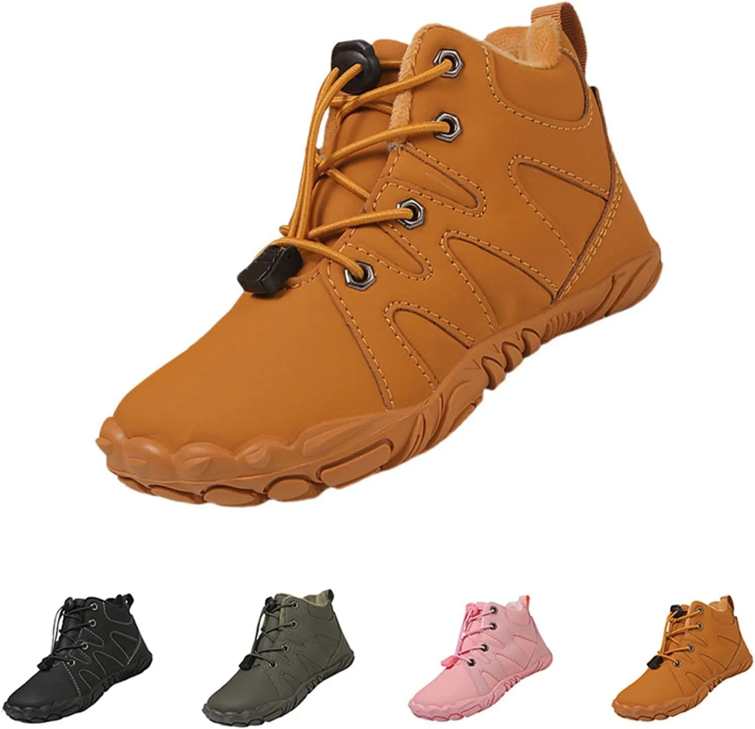Kids Water Proof Barefoot Shoes for Boys Girls Fall Winter Warm 𝐐uick 𝗗ry Shoe Toddler Slip on Wide Toe Box Hiking