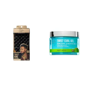 KISS Colors & Care Twist King Premium Twist Tool & Twist Curl Gel, Long-Lasting Durable, 2X Longevity, Defines Twists, Moisturizing & Promotes Hair Growth