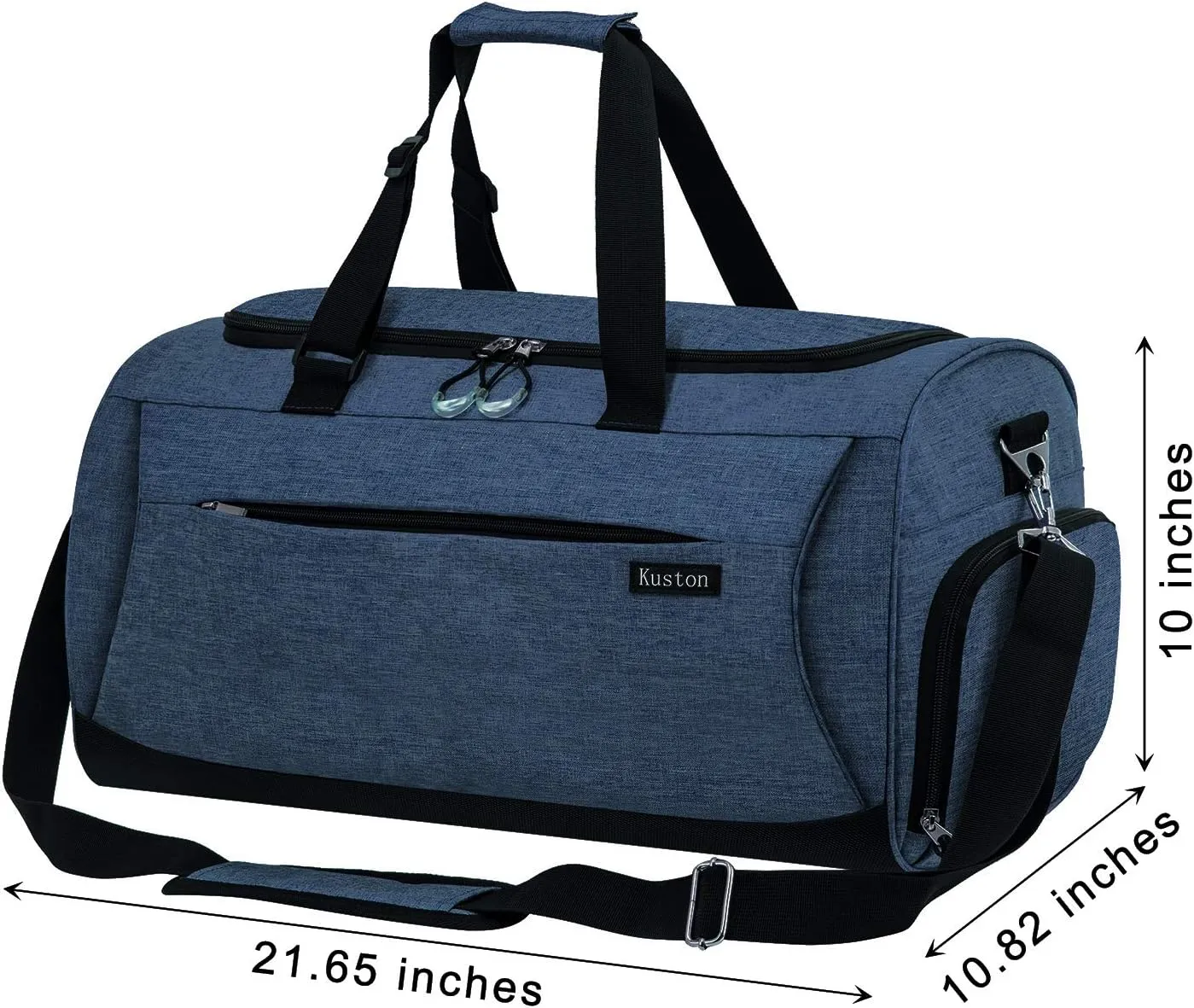 Kuston Sports Gym Bag with Shoes Compartment &Wet Pocket Gym Duffel Bag Overnight Bag for Men and Women