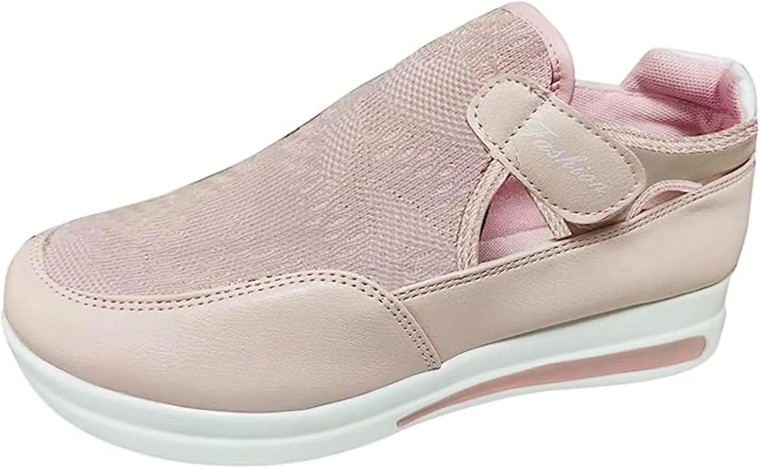 Ladmiple Shoes For Women Slip On Sneakers Breathe Walking Shoes Fashion Comfort Non Slip Platform Running Tennis Shoes