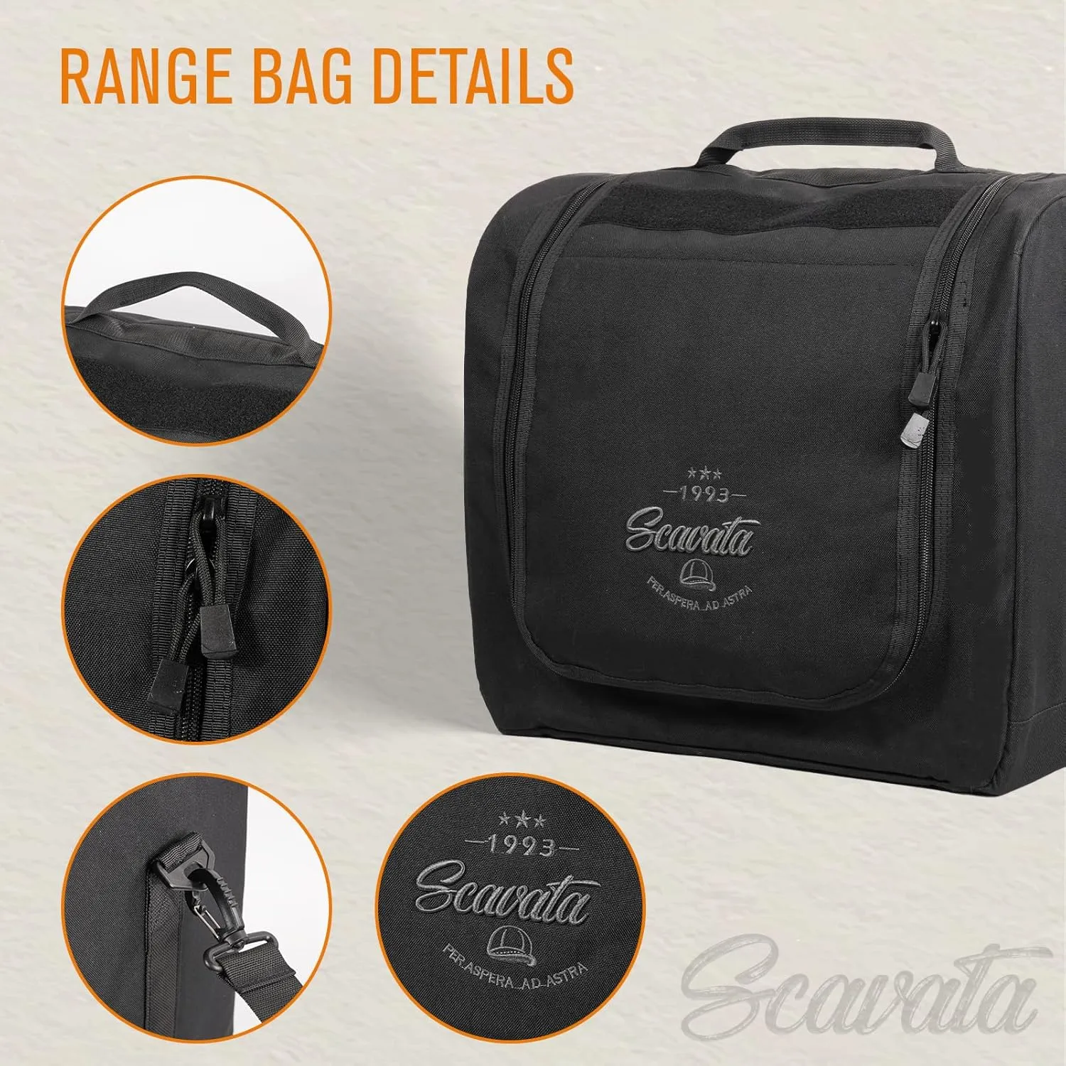 Large Hat Bag for Baseball Caps, Hat Organizer Bag for Traveling & Moving, Storing Snapback Cap, Portable Hat Carrier Holder Case for 20-24 Caps (Black)