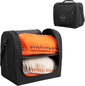 Large Hat Bag for Baseball Caps, Hat Organizer Bag for Traveling & Moving, Storing Snapback Cap, Portable Hat Carrier Holder Case for 20-24 Caps (Black)