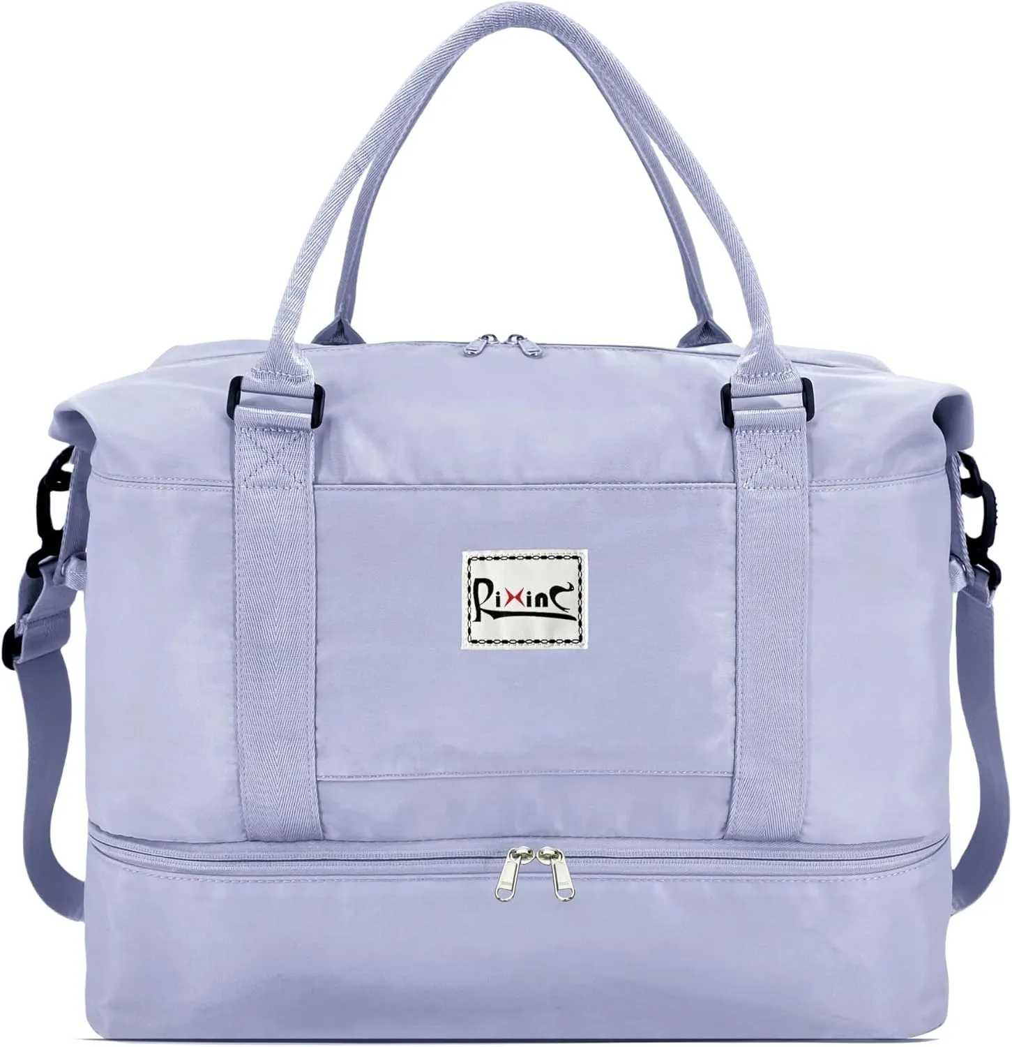 Large Travel Duffle Bag Weekender Bags for Women with Shoes Compartment, Travel Duffel Tote Carry on Overnight Bag for Travel Business Trips, Sport Yoga Gym Bag with Wet Pocket (Grey)