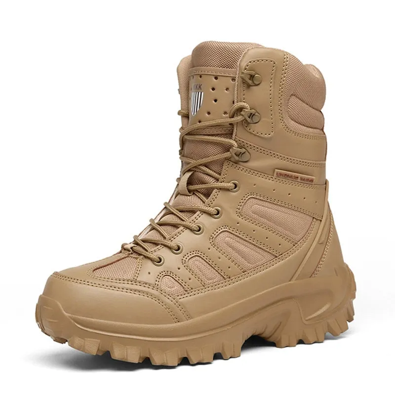 Leather men's waterproof winter boots. Men's shoes