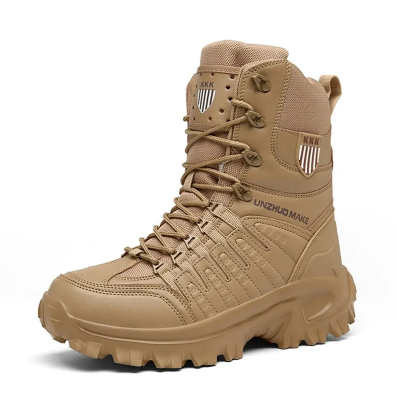 Leather men's waterproof winter boots. Men's shoes