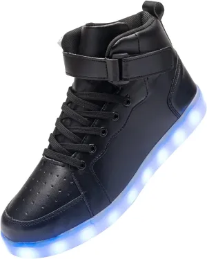 Led Light Up Shoes for Kids High Top Sneakers for Boys Girls Hip-Hop Dancing Shoes for Halloween Christmas Party with USB Charging
