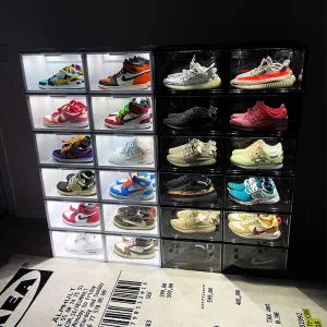LED Light Up Sneaker Display Cases - Black - Single Case