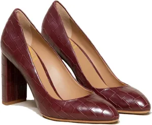 LEHOOR Women Chunky Block High Heel Pumps Shoes Pointed Closed Toe Slip On 3" Heels Dress Sandals Suede Crocodile Patent Leather Work Shoe Office Ladies Formal Dressy Wedding Party Retro 4-11 M US
