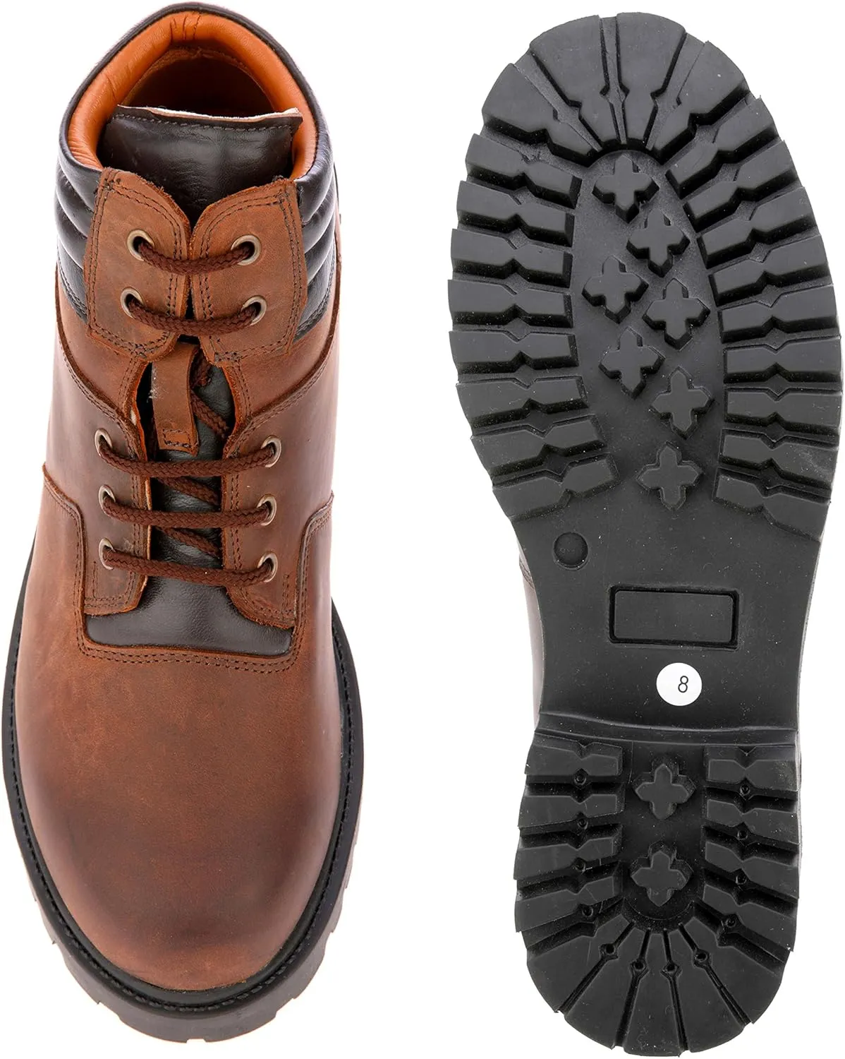 LIBERTYZENO Mens Genuine Leather Ankle Length Hiking Desert Boot Shoes