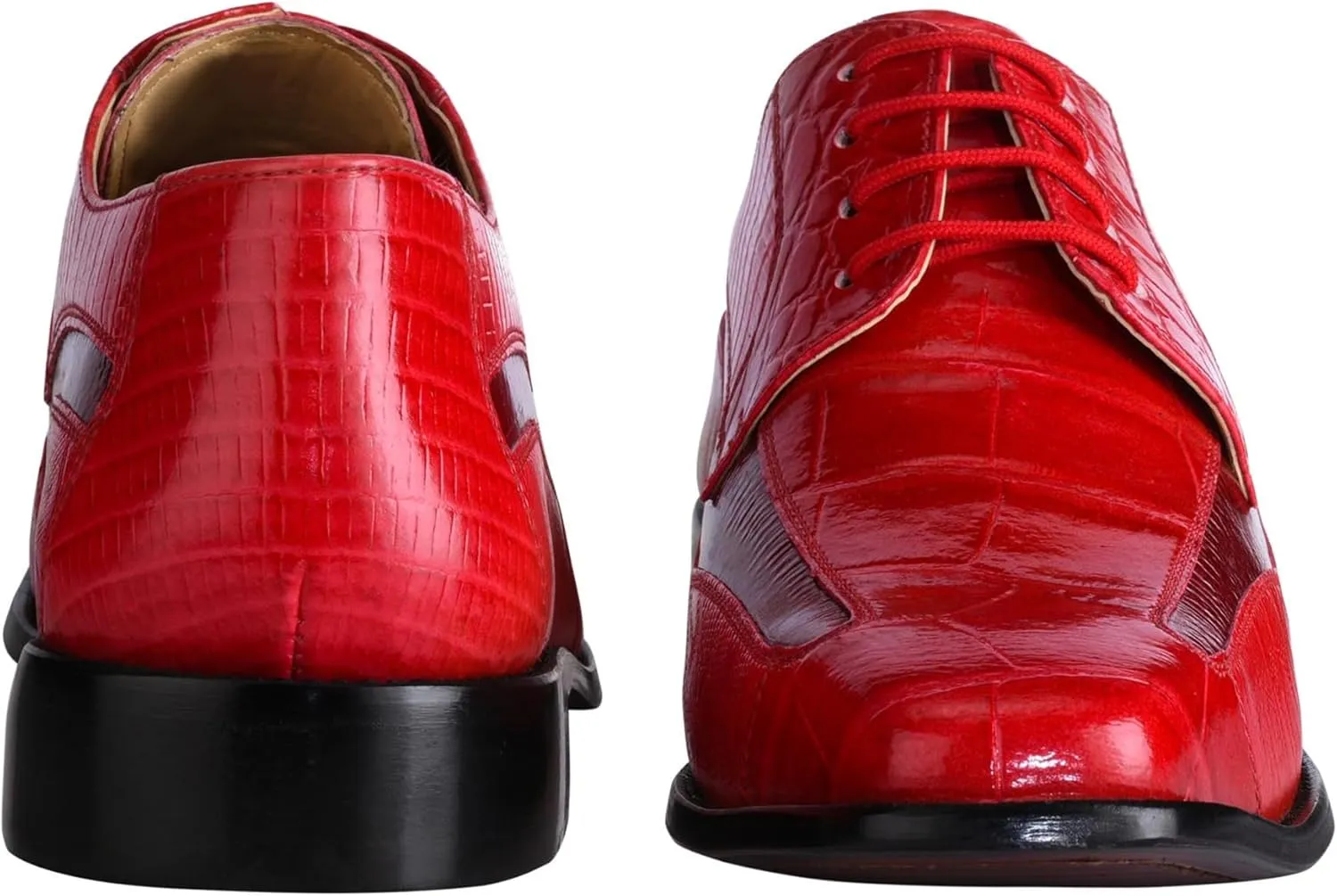 LIBERTYZENO Mens Wingtip Brogue Genuine Leather Adults Lace Up Oxford Dress Shoes for Easter Gift LS-1105