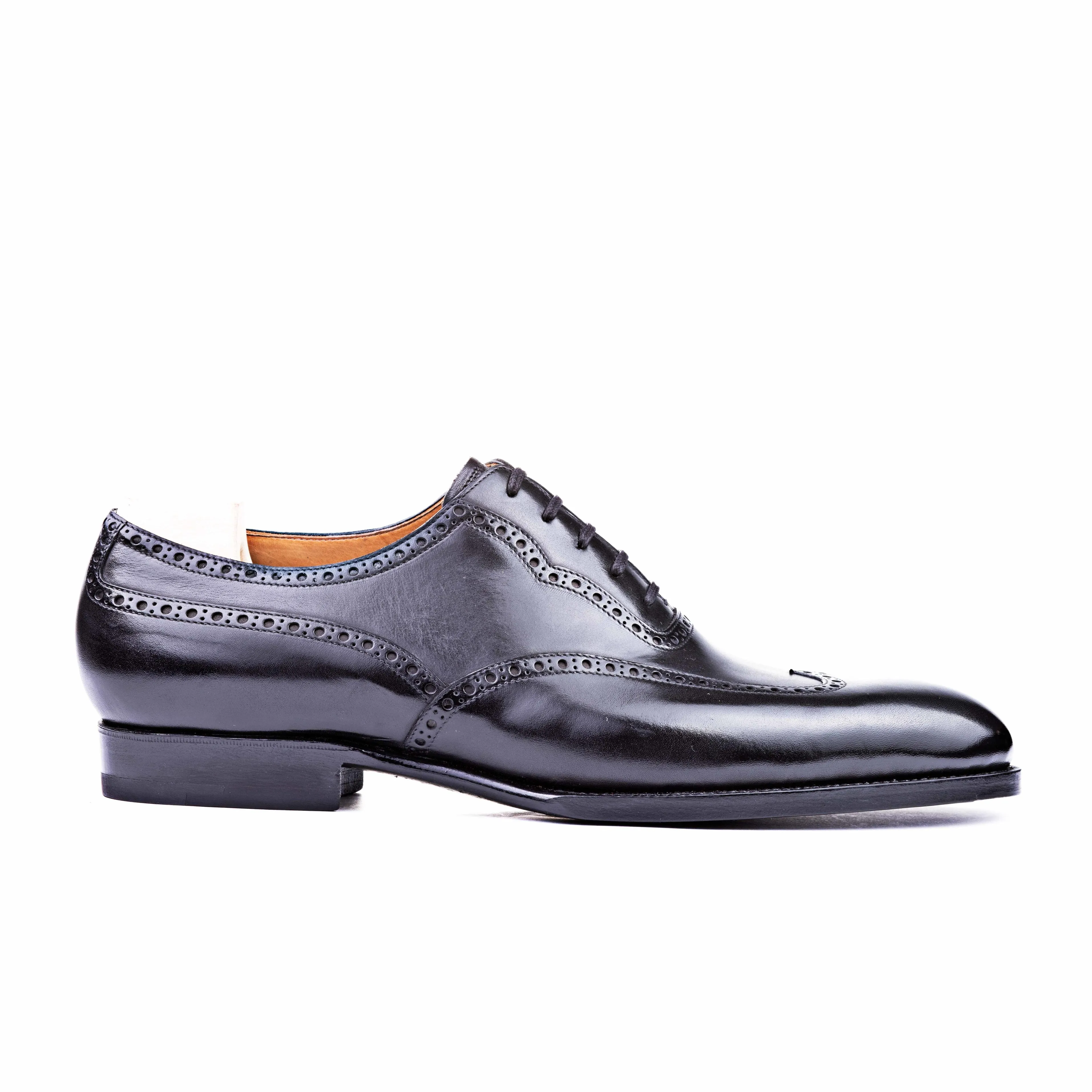 Long wing full brogue Oxford with plain tip