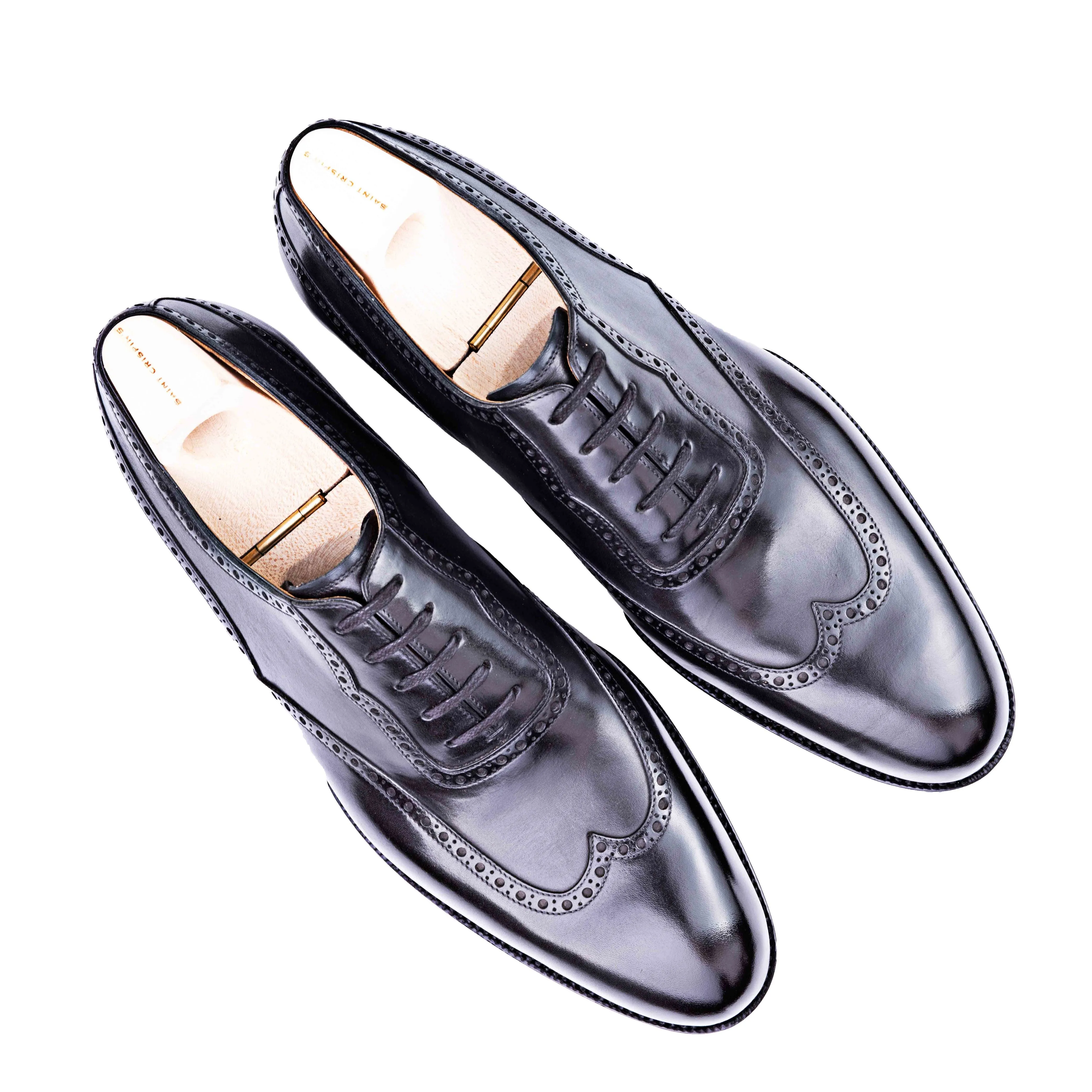 Long wing full brogue Oxford with plain tip