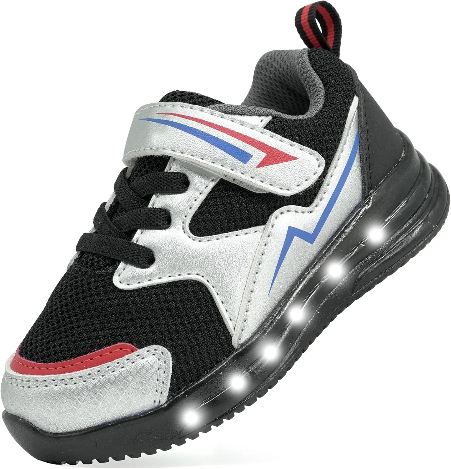 LOUGSIN Girls Boys Light Up Shoes Toddler Lightweight Mesh Breathable Led Flashing Running Sneakers for Toddler and Little Kid