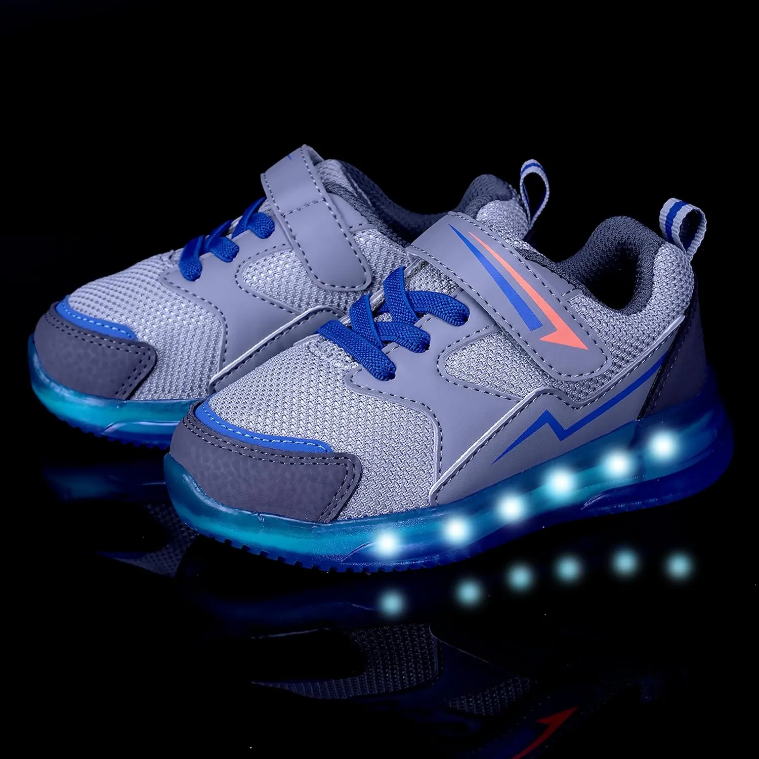 LOUGSIN Girls Boys Light Up Shoes Toddler Lightweight Mesh Breathable Led Flashing Running Sneakers for Toddler and Little Kid
