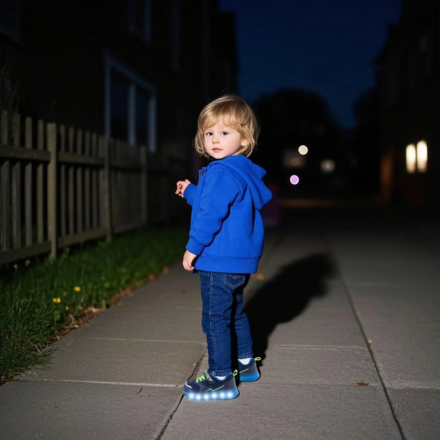 LOUGSIN Girls Boys Light Up Shoes Toddler Lightweight Mesh Breathable Led Flashing Running Sneakers for Toddler and Little Kid