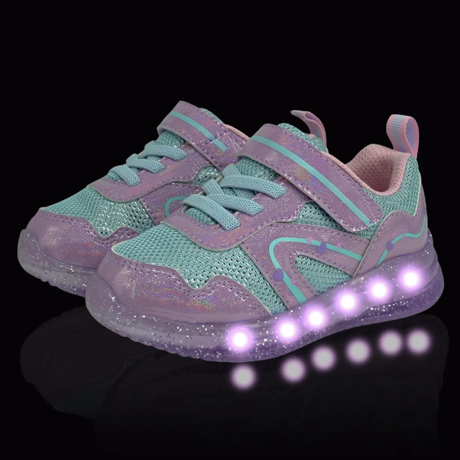LOUGSIN Girls Boys Light Up Shoes Toddler Lightweight Mesh Breathable Led Flashing Running Sneakers for Toddler and Little Kid