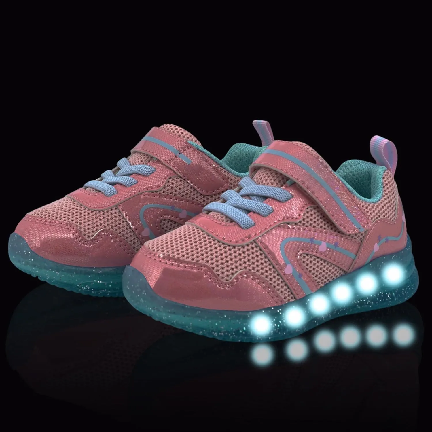 LOUGSIN Girls Boys Light Up Shoes Toddler Lightweight Mesh Breathable Led Flashing Running Sneakers for Toddler and Little Kid