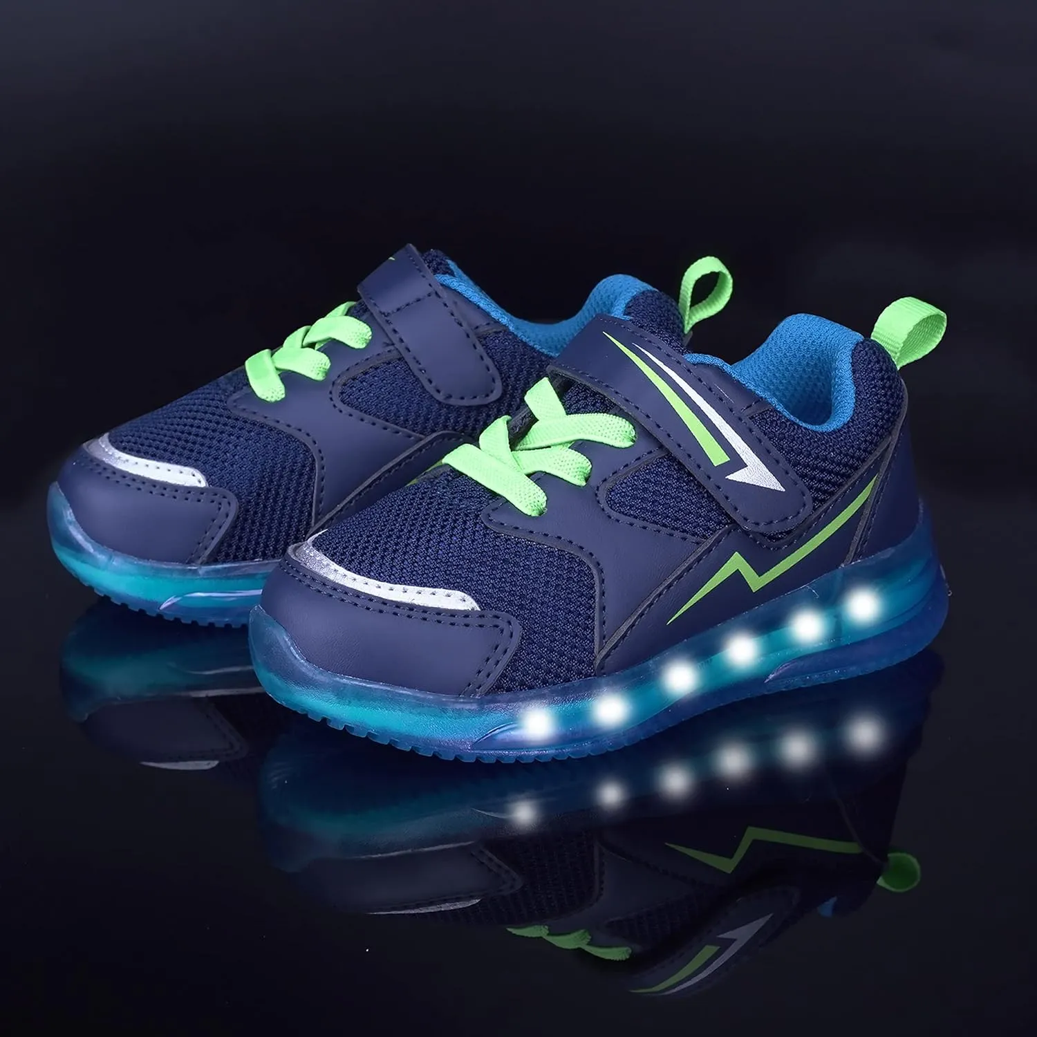 LOUGSIN Girls Boys Light Up Shoes Toddler Lightweight Mesh Breathable Led Flashing Running Sneakers for Toddler and Little Kid