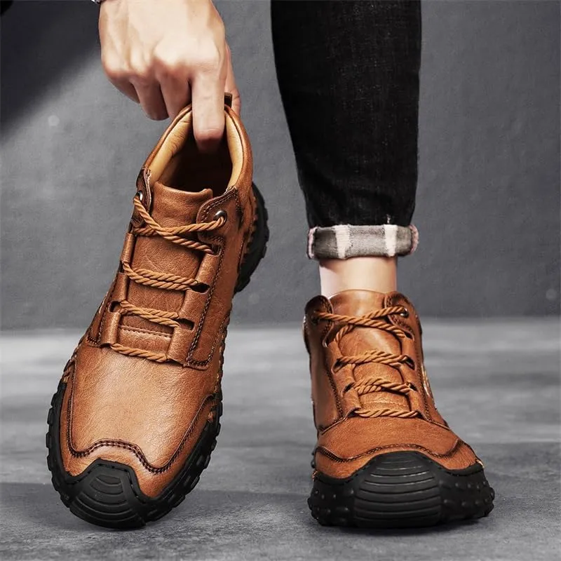 LZDZN Mens Boots Chelsea Shoes High Top Sneakers for Men Shoe Men's Black Brown Yellow Size Casual Man Fashion Sneaker