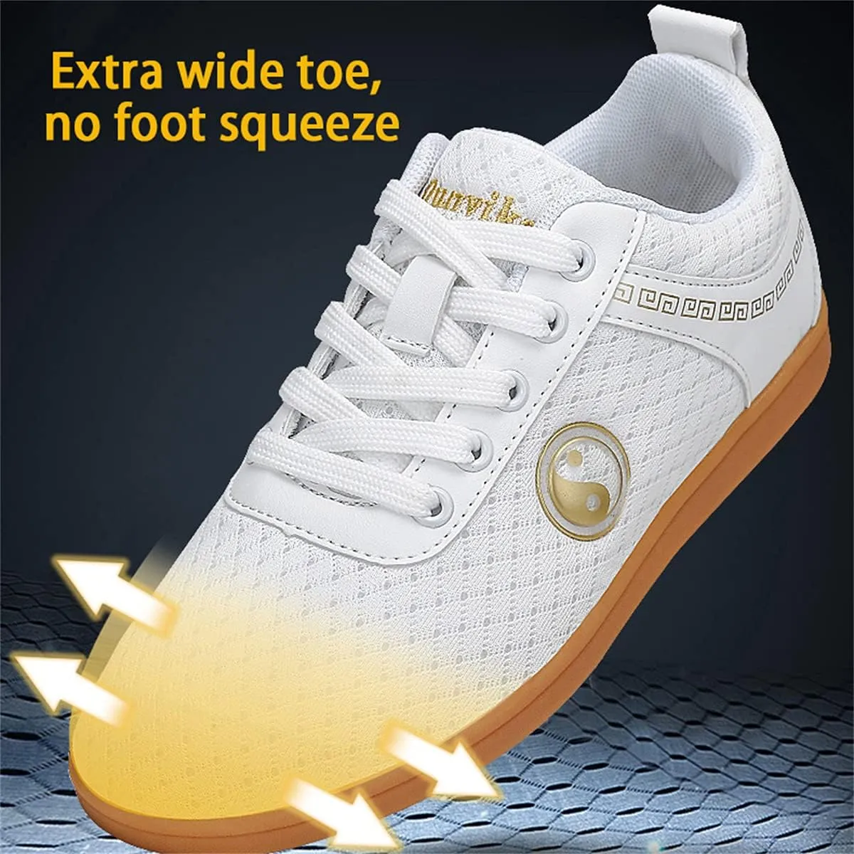 Martial Arts Shoes, Men's Tai-Chi Kung-Fu Trainers Non-Slip Breathable Fitness Shoes Outdoor Taekwondo Training Shoes