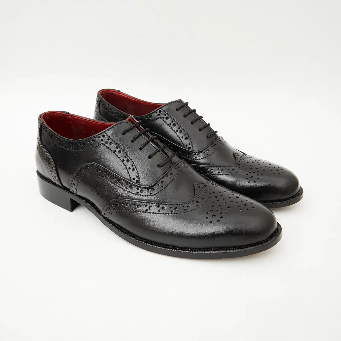 MAS-607-BLACK-Men's Formal Oxford Brogue