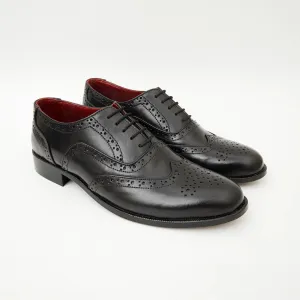 MAS-607-BLACK-Men's Formal Oxford Brogue
