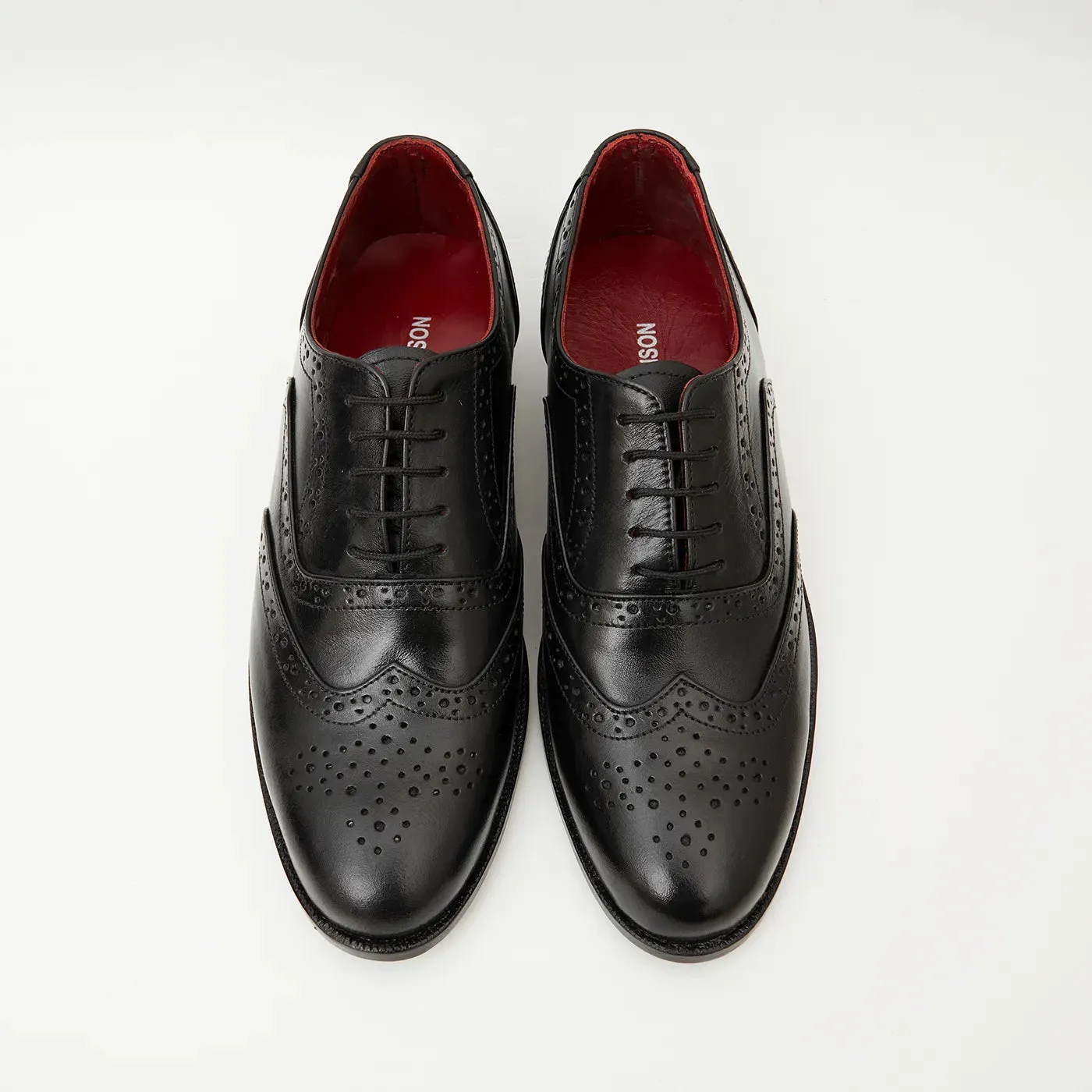 MAS-607-BLACK-Men's Formal Oxford Brogue