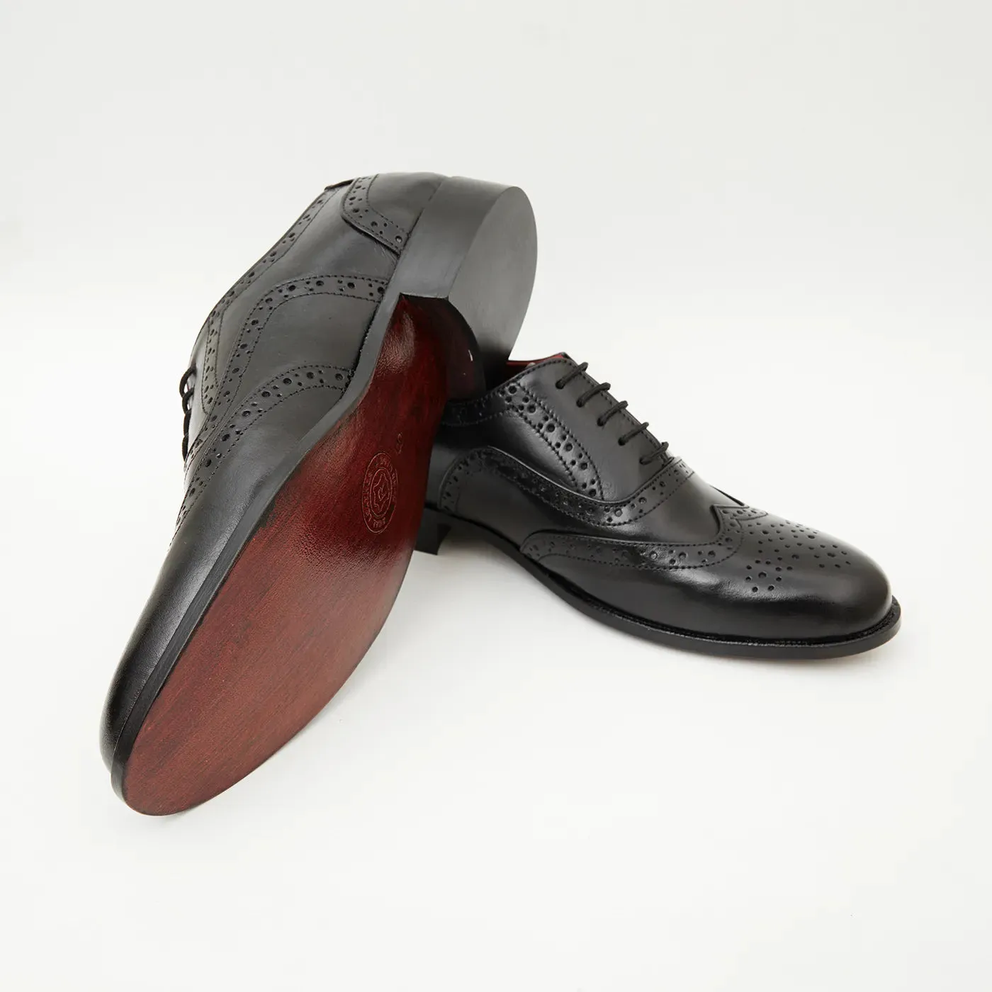 MAS-607-BLACK-Men's Formal Oxford Brogue