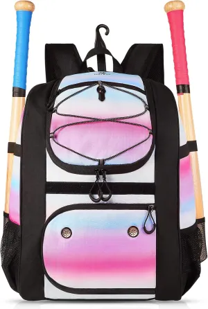 MATEIN Softball Bag, Lightweight Baseball Backpack with Shoe Compartment, Baseball Bag with Fence Hook for TBall Bat & Equipment, Softball Gifts Catchers Backpack for Women Fit Batting Glove, Helmet