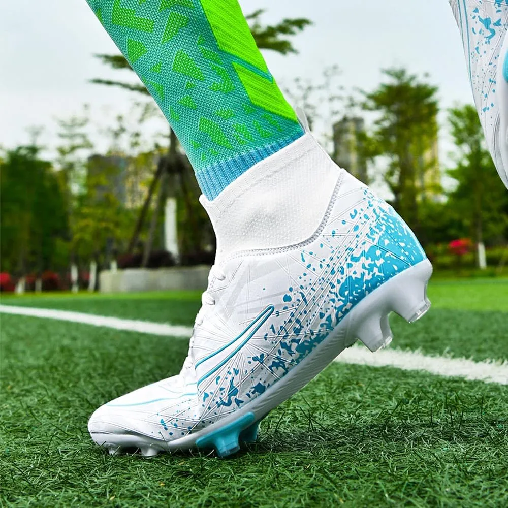Maylrvjv Men's Soccer Cleats Football Shoes Comfortable Indoor and Outdoor Training Sports Sneakers